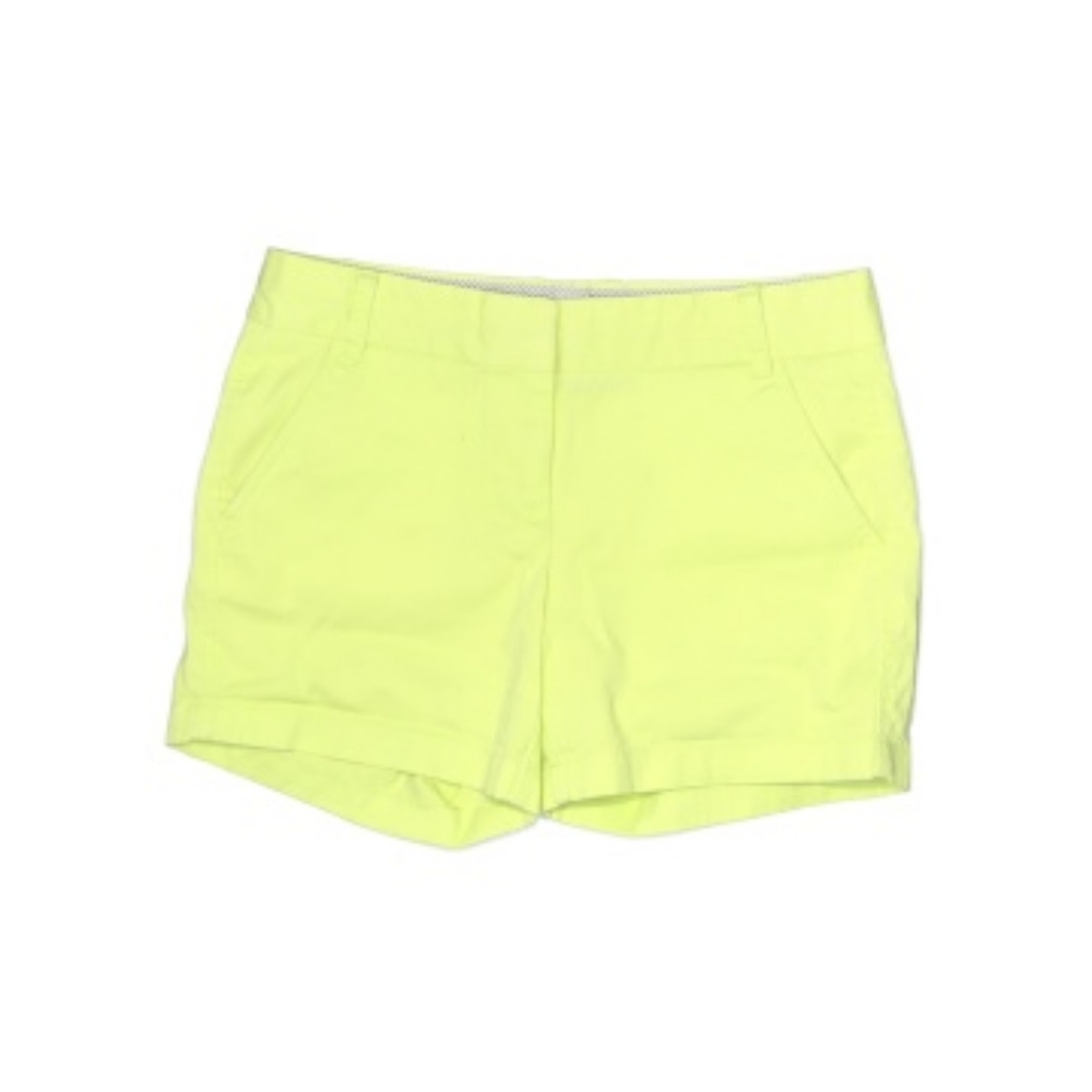 J.CREW Womens Bright Yellow Neon Classic Twill 3" Inseam Chino Shorts Size 0